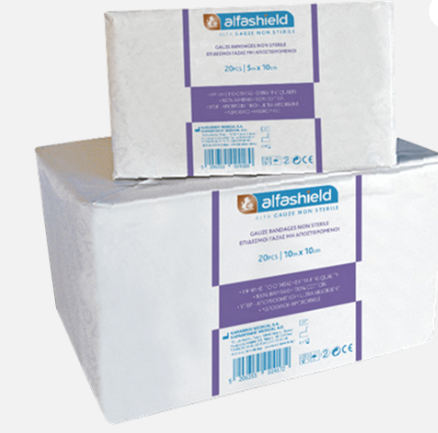 Φωτογραφία προϊόντος: Alfashield / Alfa Bandages Επίδεσμοι Γάζας 2,5cm x 5cm