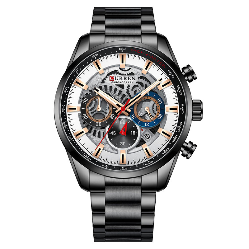 Φωτογραφία προϊόντος: Curren 8391 Black Silver Ανδρικό Ρολόι