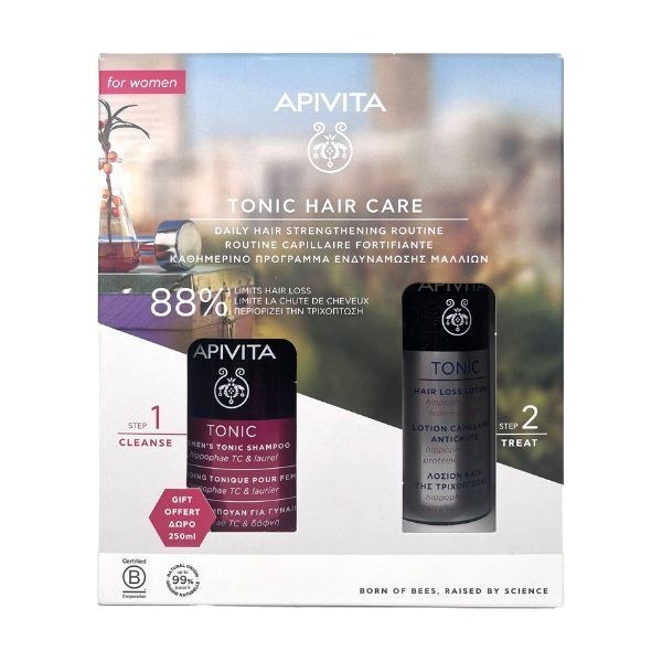 Φωτογραφία προϊόντος: Apivita Tonic Hair Care for Women Tonic Hair Loss Lotion 150 ml + Δώρο Women s Tonic Shampoo 250 ml