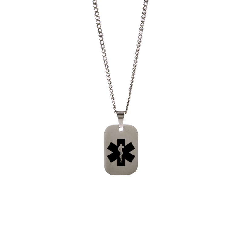 Φωτογραφία προϊόντος: Ιατρικό Κολιέ Awear Medical Tag Silver