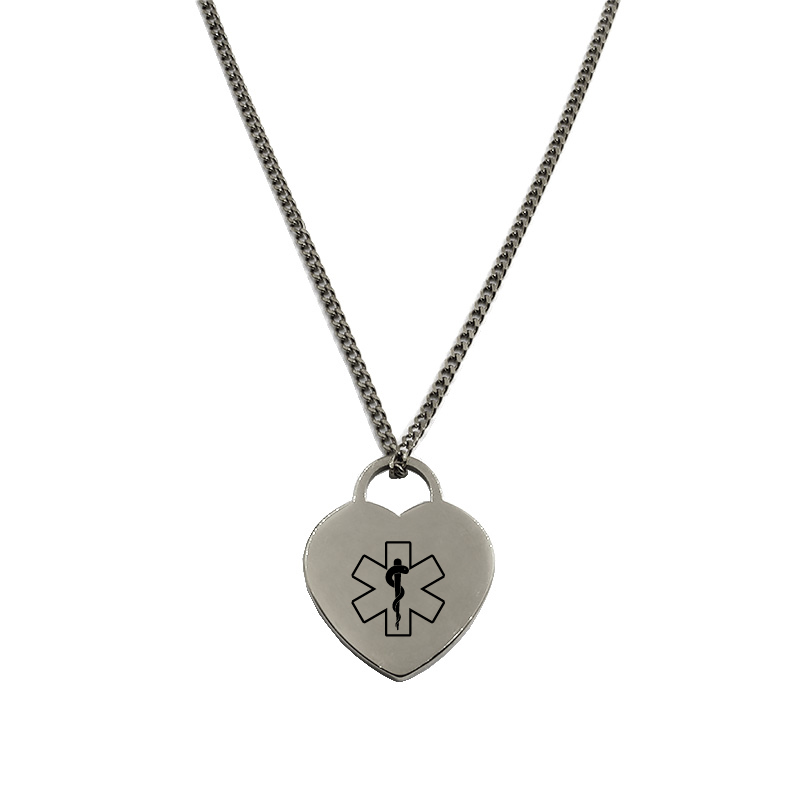 Φωτογραφία προϊόντος: Ιατρικό Κολιέ Awear Medical Heart Silver
