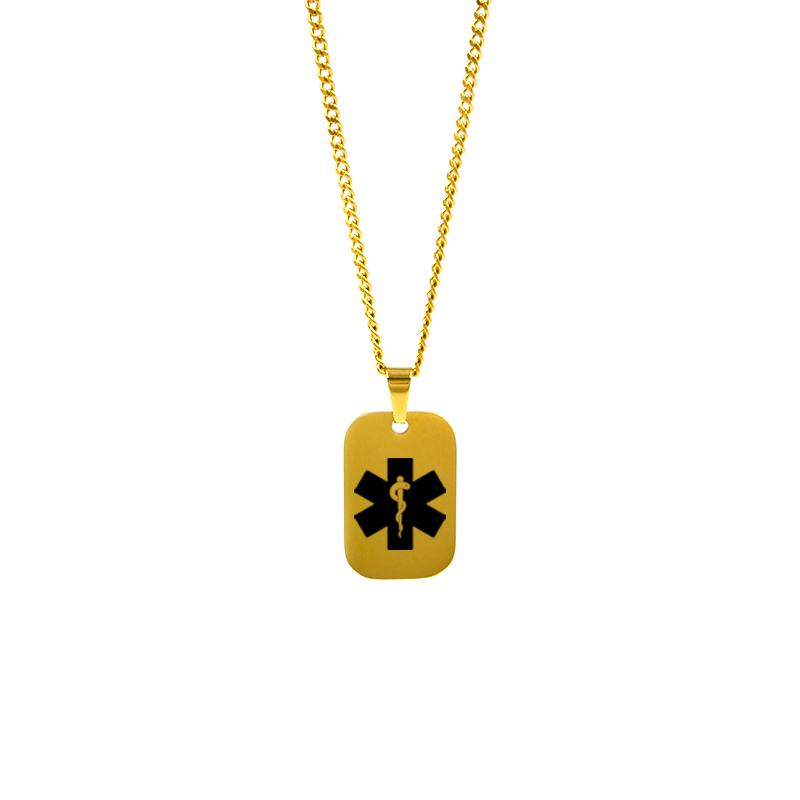 Φωτογραφία προϊόντος: Ιατρικό Κολιέ Awear Medical Tag Gold