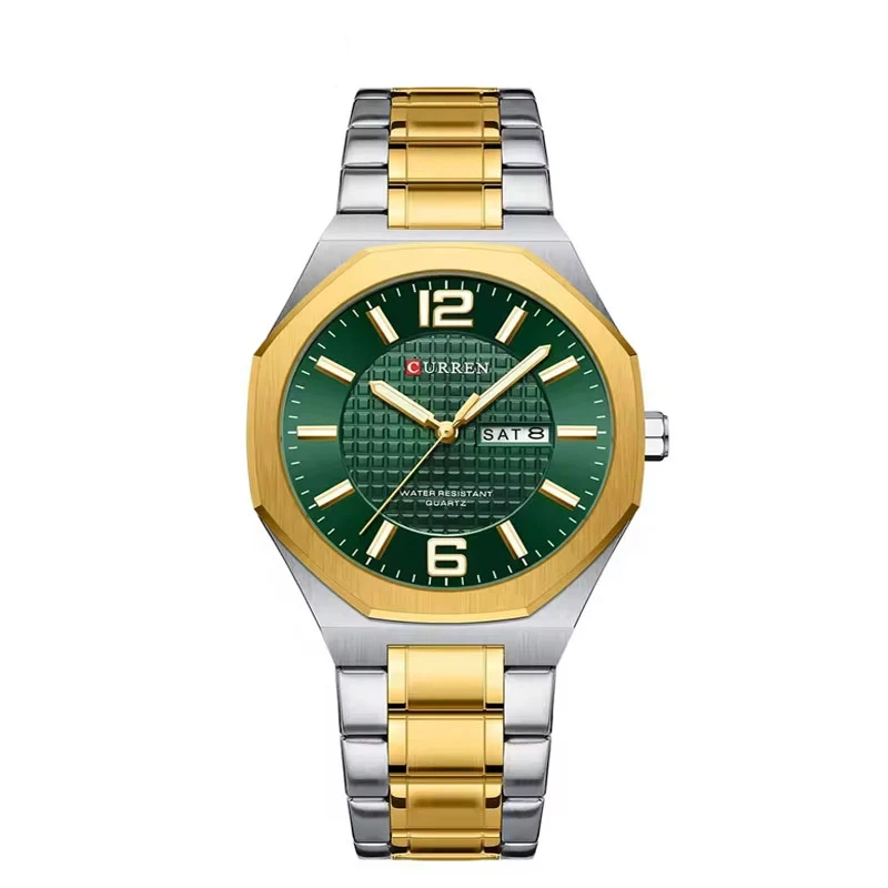 Φωτογραφία προϊόντος: Curren 8476 Silver Gold Green Ανδρικό Ρολόι