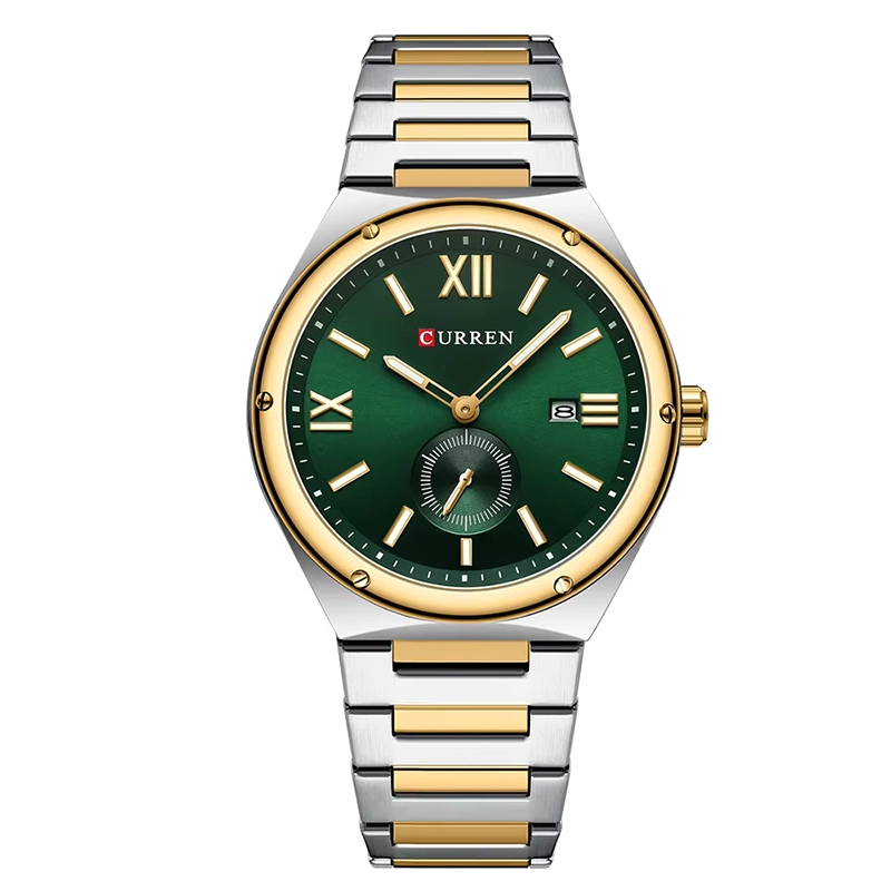 Φωτογραφία προϊόντος: Curren 8471 Silver Gold Green Ανδρικό Ρολόι