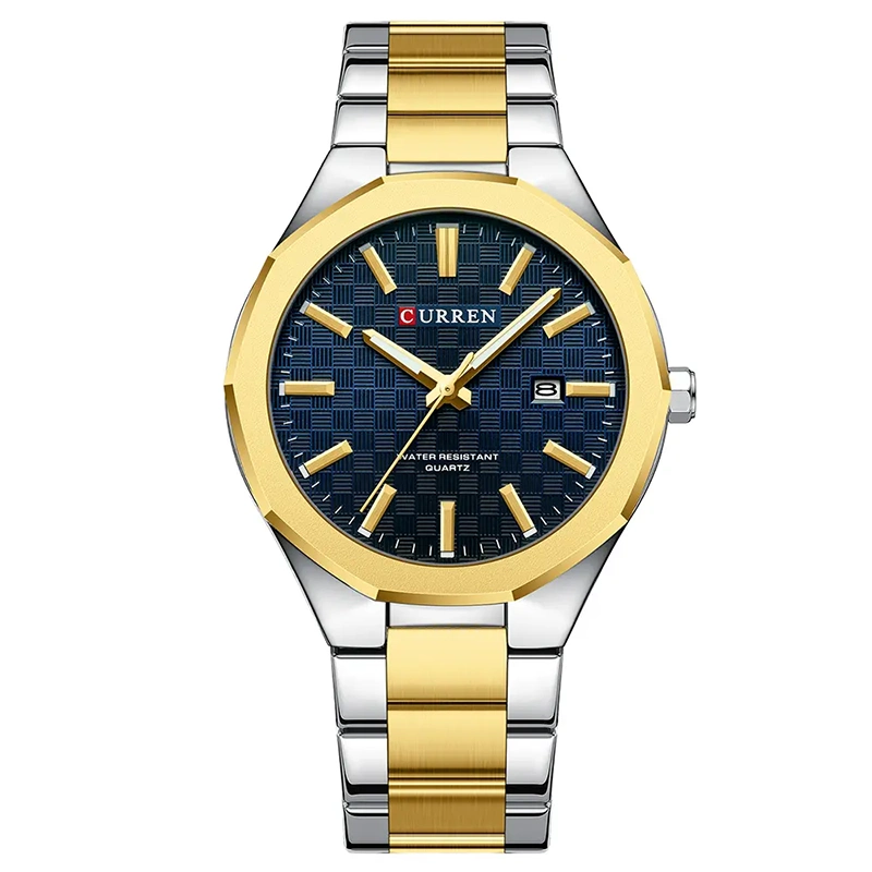 Φωτογραφία προϊόντος: Curren 8477 Silver Gold Blue Ανδρικό Ρολόι