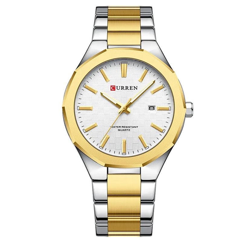 Φωτογραφία προϊόντος: Curren 8477 Silver Gold White Ανδρικό Ρολόι