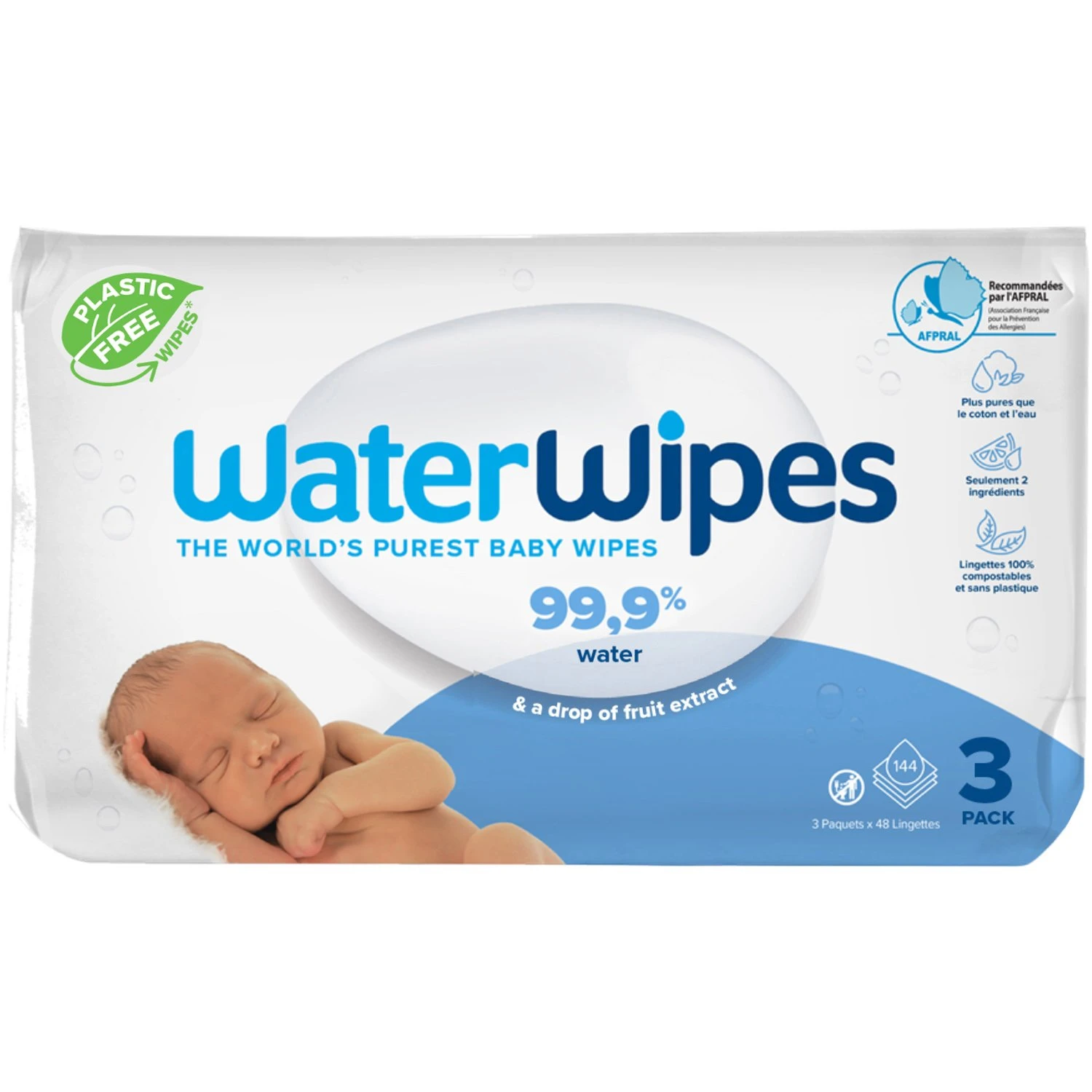 Φωτογραφία προϊόντος: Χωρισ WaterWipes Baby Wipes Άοσμα 0m+ 144 Τεμάχια (3x48 Τεμάχια)