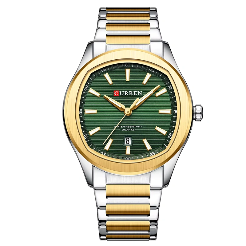 Φωτογραφία προϊόντος: Curren 8474 Silver Gold Green Ανδρικό Ρολόι