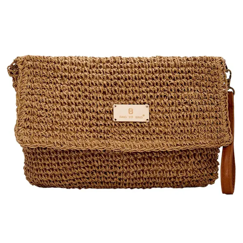 Φωτογραφία προϊόντος: Bag to Bag Ψάθινο Τσαντάκι Clutch CN23116 Brown