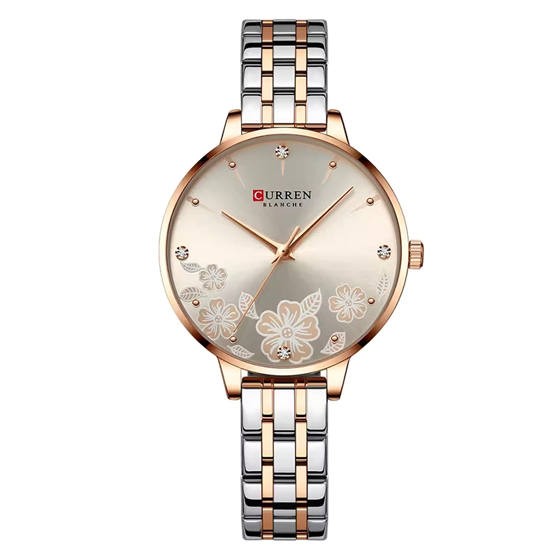 Φωτογραφία προϊόντος: Curren 9068 Rose Gold Silver Γυναικείο Ρολόι με Μπρασελέ