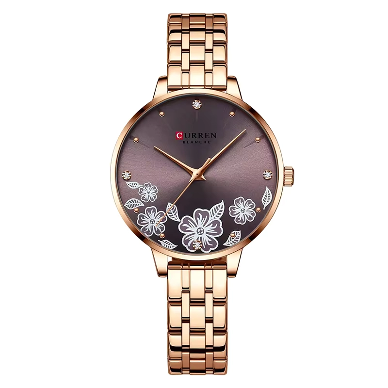 Φωτογραφία προϊόντος: Curren 9068 Rose Gold Bordo Γυναικείο Ρολόι με Μπρασελέ