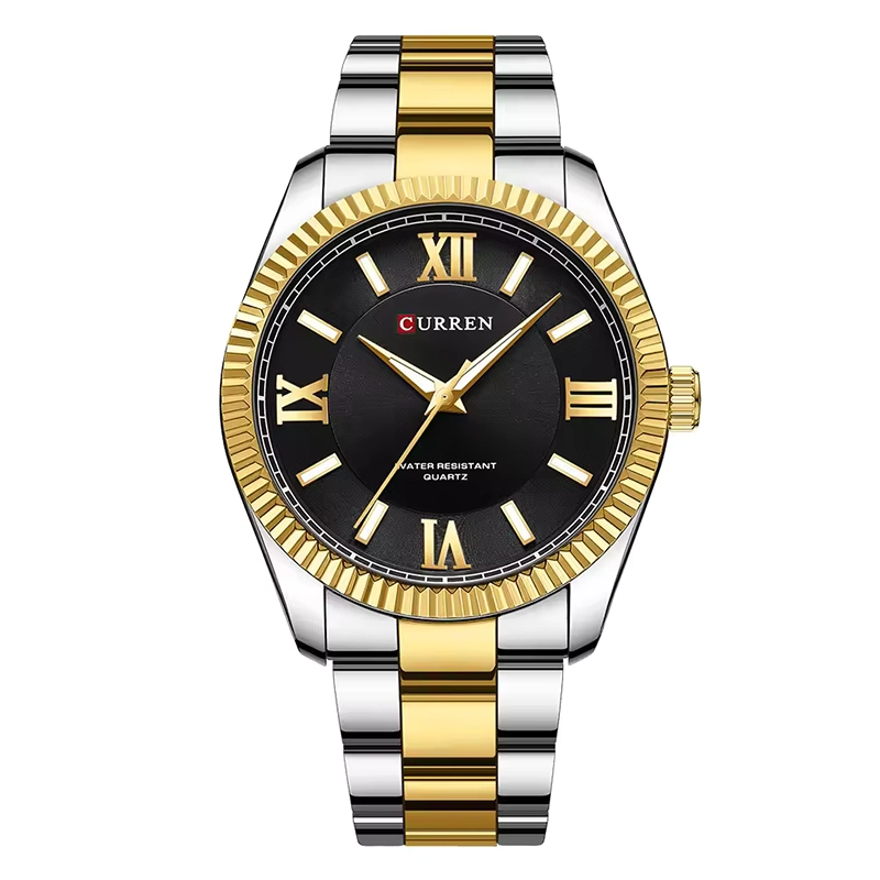 Φωτογραφία προϊόντος: Curren 8453 Gold Black Ανδρικό Ρολόι με Μπρασελέ