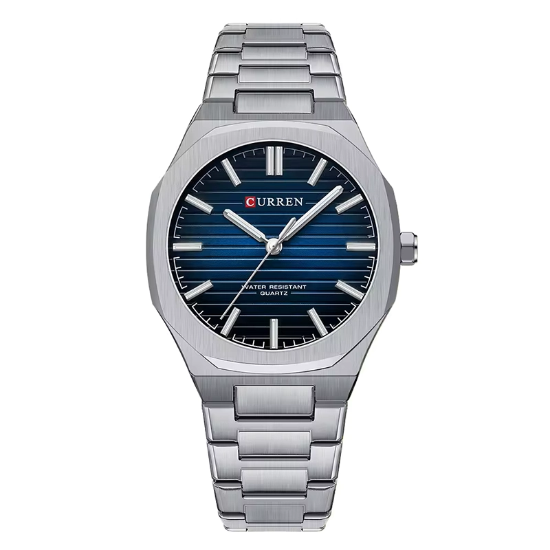Φωτογραφία προϊόντος: Curren 8456 Silver Blue Ανδρικό Ρολόι με Μπρασελέ