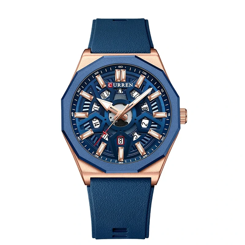 Φωτογραφία προϊόντος: Curren 8437 Blue Ανδρικό Ρολόι με Λουράκι Σιλικόνης