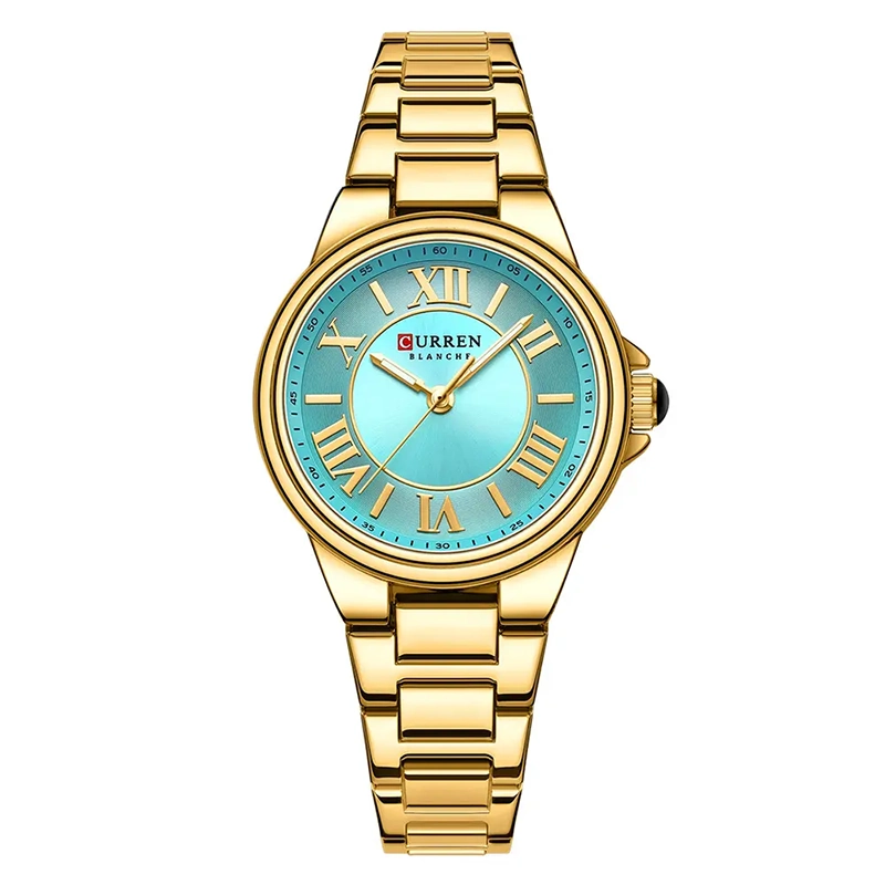 Φωτογραφία προϊόντος: Curren 9091 Gold Turquoise Γυναικείο Ρολόι