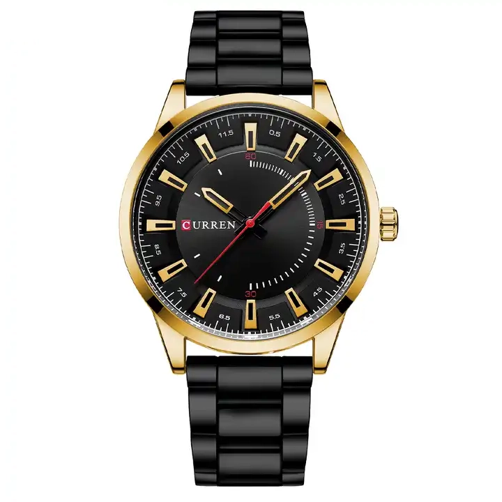 Φωτογραφία προϊόντος: Curren 8406 Black Gold Ανδρικό Ρολόι με Μπρασελέ