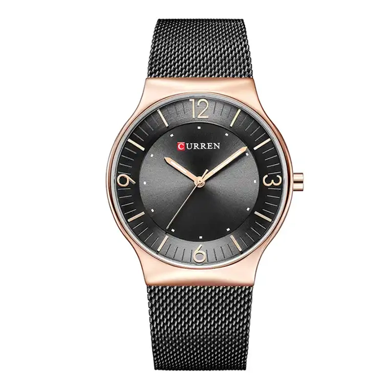 Φωτογραφία προϊόντος: Curren 8304 Black Rose Gold Ρολόι Χειρός με Μπρασελέ