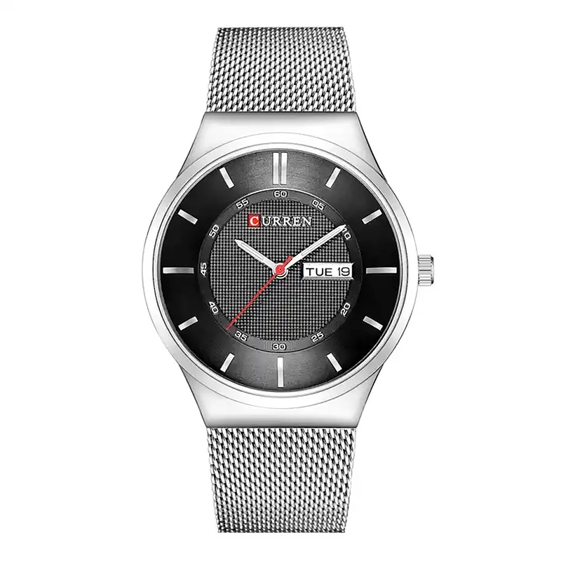 Φωτογραφία προϊόντος: Curren 8311 Silver Black Ανδρικό Ρολόι με Μπρασελέ