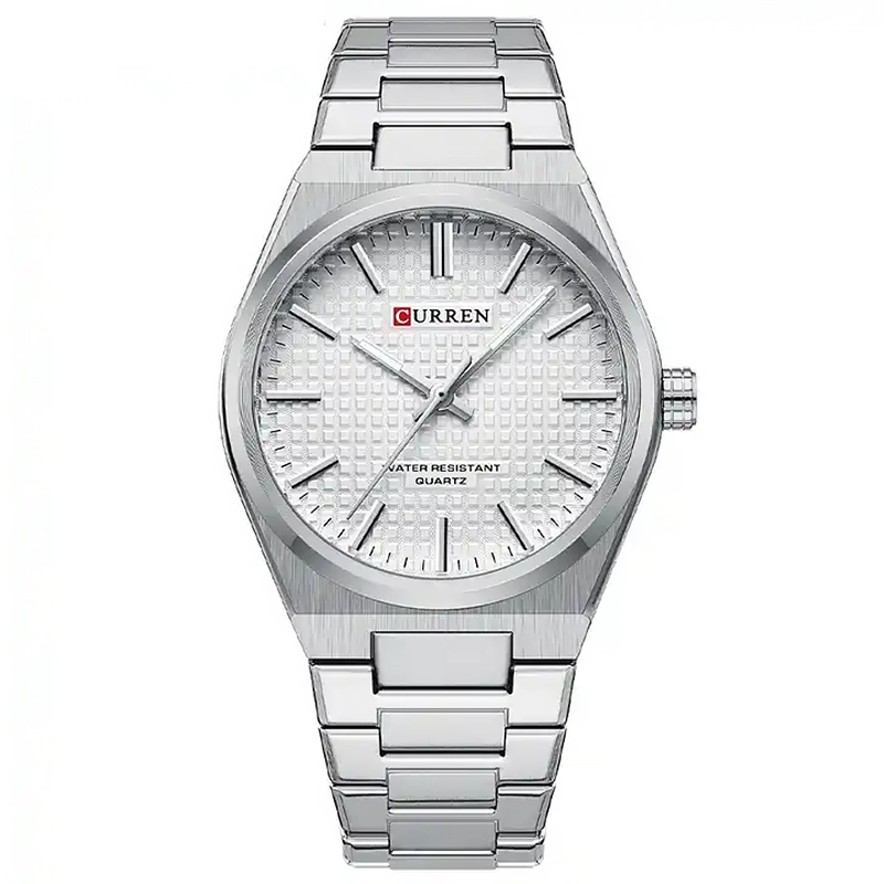Φωτογραφία προϊόντος: Curren 8439 Silver White Ανδρικό Ρολόι Με Μπρασελέ