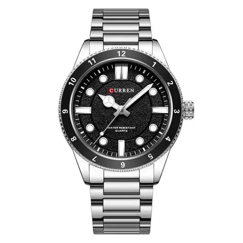 Φωτογραφία προϊόντος: Curren 8450 Silver Black Ανδρικό Ρολόι Με Μπρασελέ