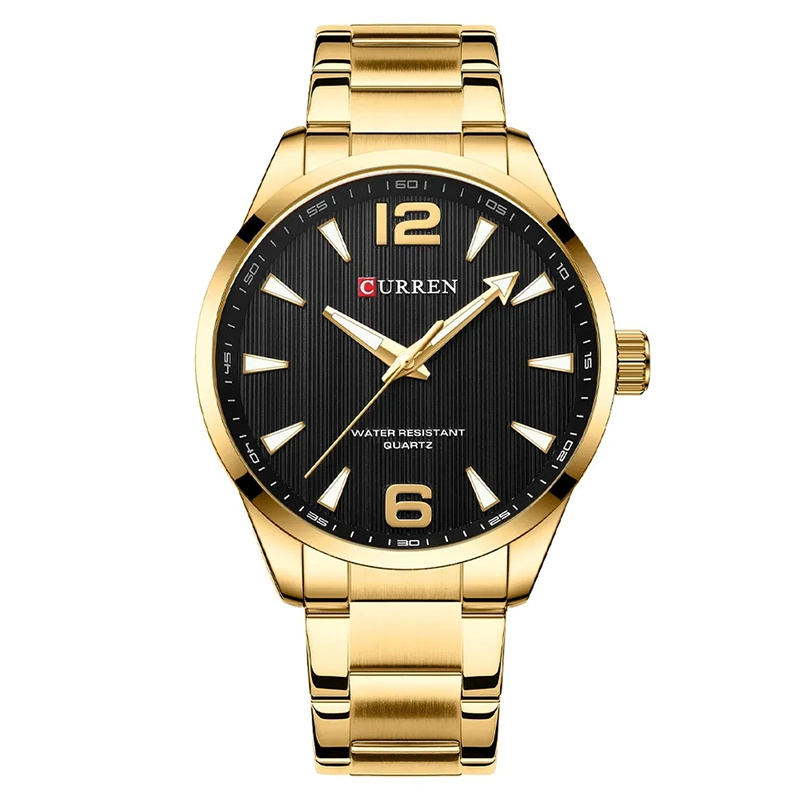 Φωτογραφία προϊόντος: Curren 8434 Gold Black Ανδρικό Ρολόι Με Μπρασελέ