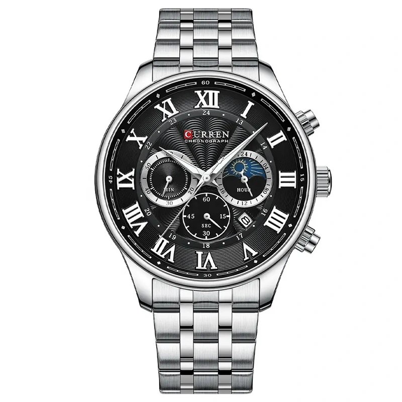 Φωτογραφία προϊόντος: Curren 8427 Silver Black Ανδρικό Ρολόι