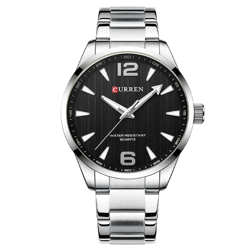 Φωτογραφία προϊόντος: Curren 8434 Silver Black Ανδρικό Ρολόι Με Μπρασελέ