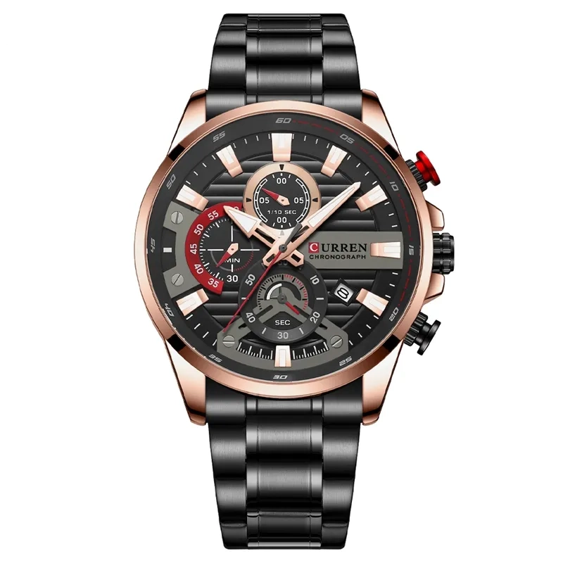 Φωτογραφία προϊόντος: Curren 8415 Black Ανδρικό Ρολόι με Μπρασελέ