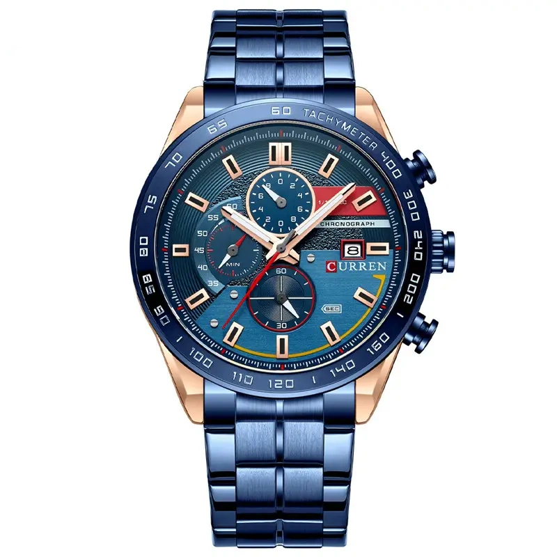 Φωτογραφία προϊόντος: Curren 8410 Blue Ανδρικό Ρολόι με Μπρασελέ