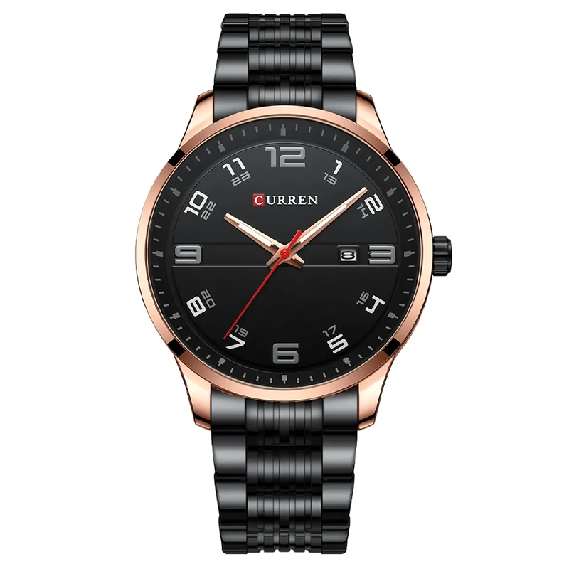 Φωτογραφία προϊόντος: Curren 8411 Black Ανδρικό Ρολόι με Μπρασελέ