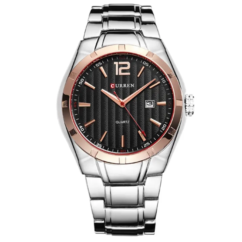 Φωτογραφία προϊόντος: Curren 8103 Silver Black Ανδρικό Ρολόι με Μπρασελέ