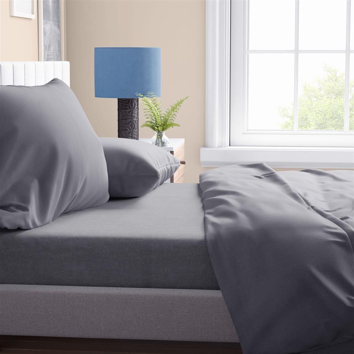 Φωτογραφία προϊόντος: Dimcol Σεντόνι 1 τεμ Solid 495 220X240 Dark grey 100% Cotton