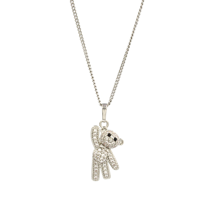 Φωτογραφία προϊόντος: Awear Teddy Necklace Silver, Γυναικείο Κολιέ από Ανοξείδωτο Ατσάλι με Αρκουδάκι