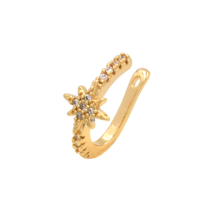 Φωτογραφία προϊόντος: Σκουλαρίκι Ear Cuff με Αστέρι από Ζιργκόν Awear Stella Gold
