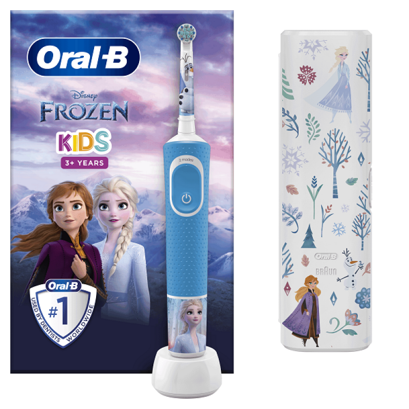 Φωτογραφία προϊόντος: Braun Oral B Kids 3+ Ετών / Frozen Επανοφορτιζόμενη Οδοντόβουρτσα +amp; Δώρο Θήκη Ταξιδιού