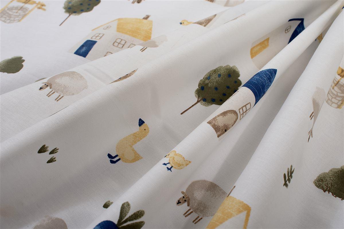 Φωτογραφία προϊόντος: Dimcol Πάνα Χασέ bebe Village 579 80X80 White-Green 100% Cotton