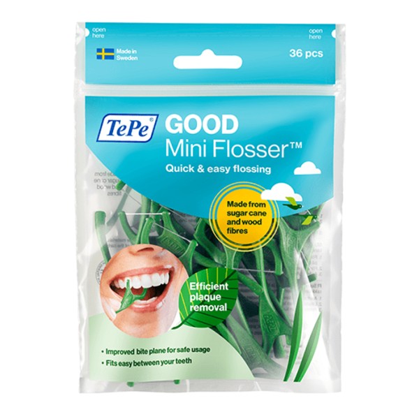 Φωτογραφία προϊόντος: Tepe Good Mini Flosser Με Λαβή Σε Πράσινο Χρώμα 36Τμχ
