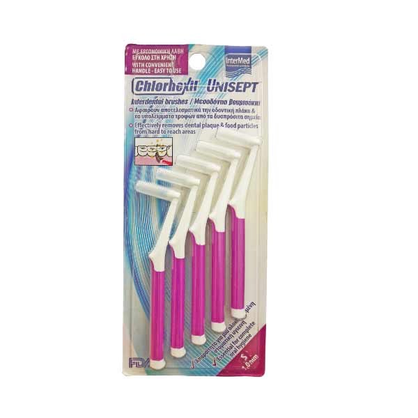 Φωτογραφία προϊόντος: Intermed Chlorhexil Unisept Interdental Brushes S 1.0 mm 5 pcs