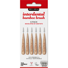 Φωτογραφία προϊόντος: The Humble Humble Bamboo Interdental Brush - 6 Pack - Size 2 - 0.5Mm - Red