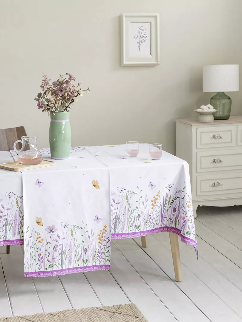 Φωτογραφία προϊόντος: Nima Home Τραπεζομάντηλο Spring Dream Λιλά Τραπεζομάντηλο 150x190