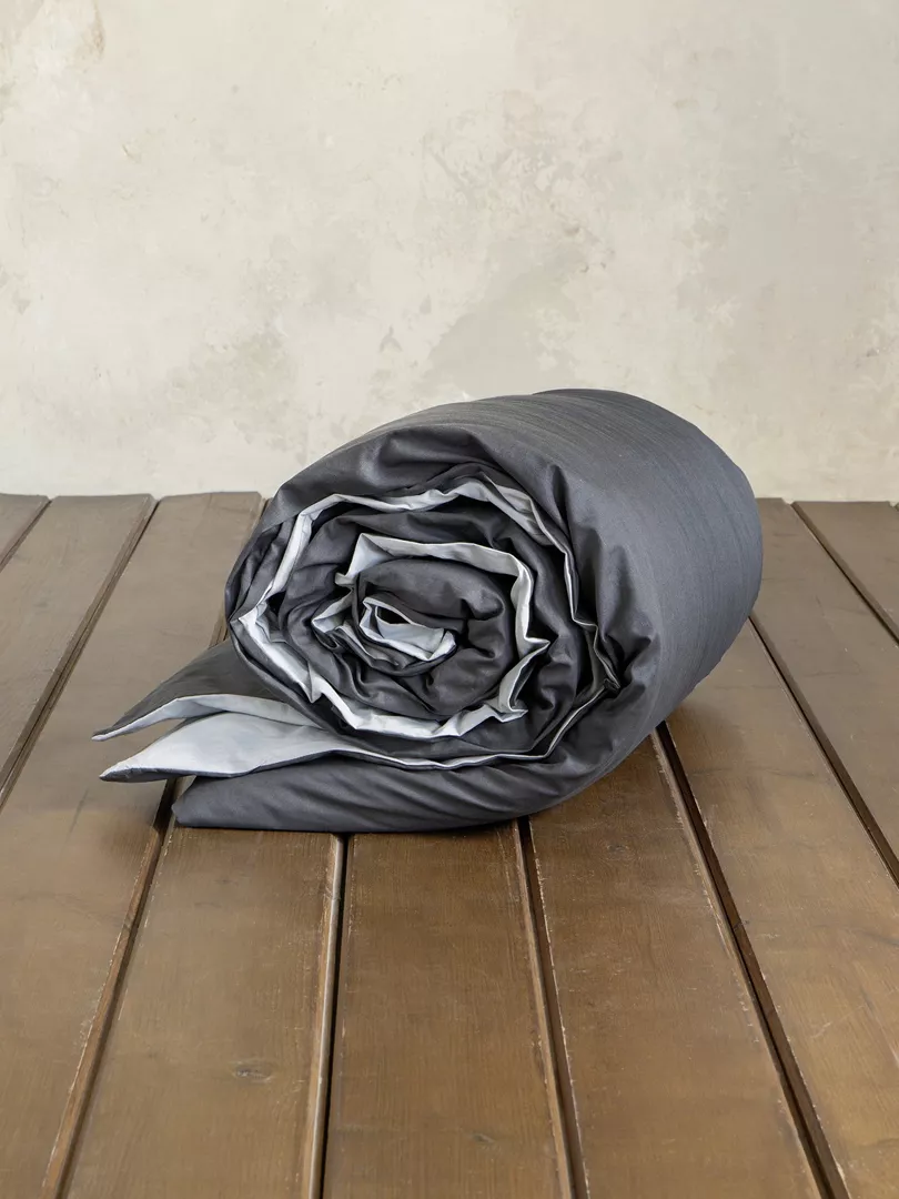 Φωτογραφία προϊόντος: Nima Home Παπλωματοθήκη Colors - Shiny Gray / Midnight Gray Γκρι Γίγας 240x260