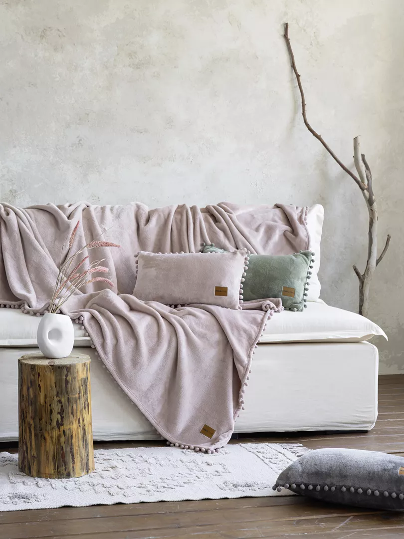 Φωτογραφία προϊόντος: Nima Home Ριχτάρι Macia - Nude Ροζ Μονοθέσιος 130x180