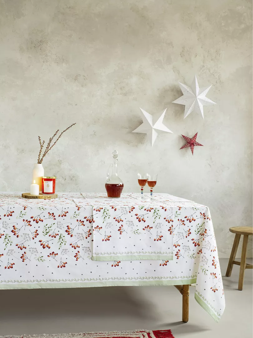Φωτογραφία προϊόντος: Nima Home Τραπεζομάντηλο Mistletoe Λευκό, Κόκκινο, Πράσινο Τραπεζομάντηλο 150x250