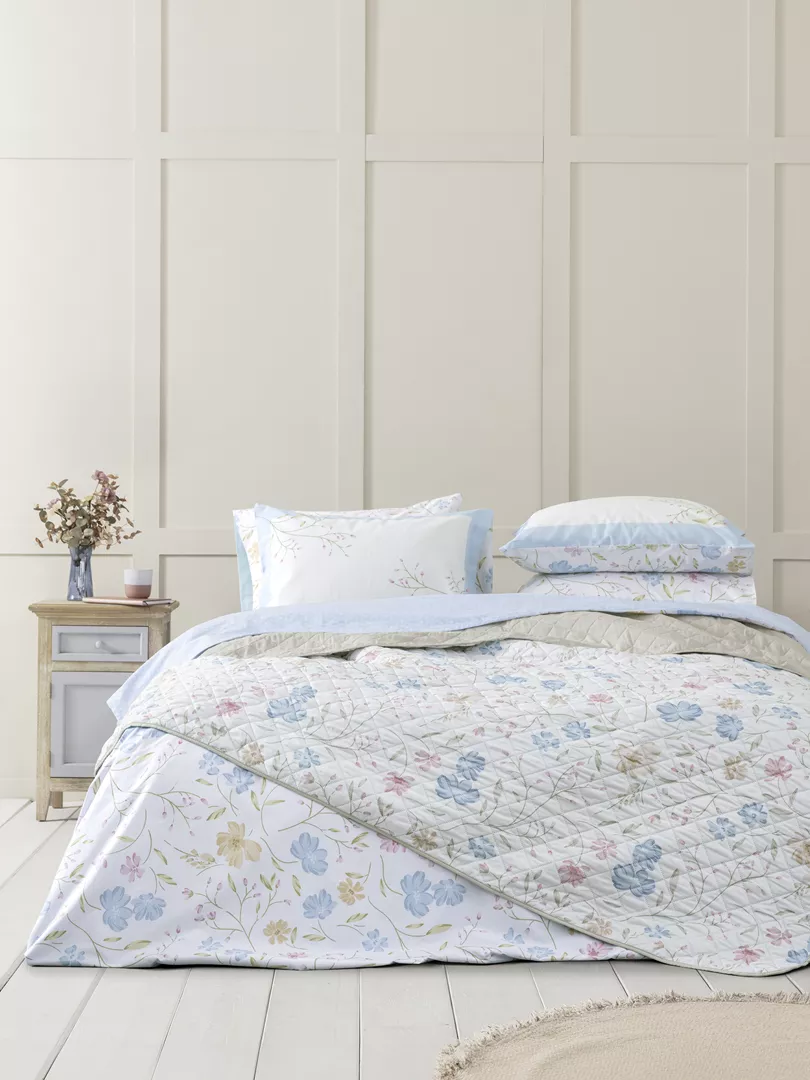 Φωτογραφία προϊόντος: Nima Home Κουβερλί Belleza Λευκό, Γαλάζιο, Ροζ Μονό 160x240