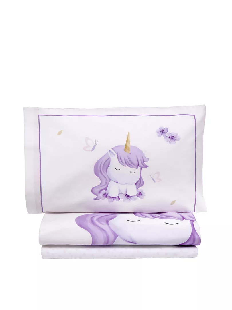 Φωτογραφία προϊόντος: Nima Home Σετ Παπλωματοθήκη Magical Unicorn Λιλά Κούνιας (1 x 110x145 + 1 Μαξιλαροθήκη 30x40)