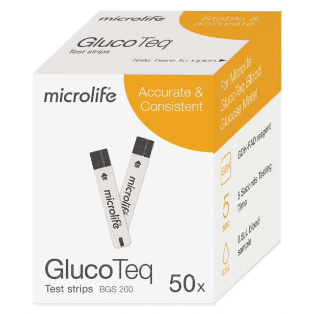Φωτογραφία προϊόντος: Microlife Glocoteq Bgs 200 Ταινίες Μέτρησης Γλυκόζης Αίματος 50Τμχ