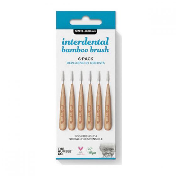 Φωτογραφία προϊόντος: The Humble Humble Bamboo Interdental Brush - 6 Pack - Size 3 - 0.6Mm - Blue