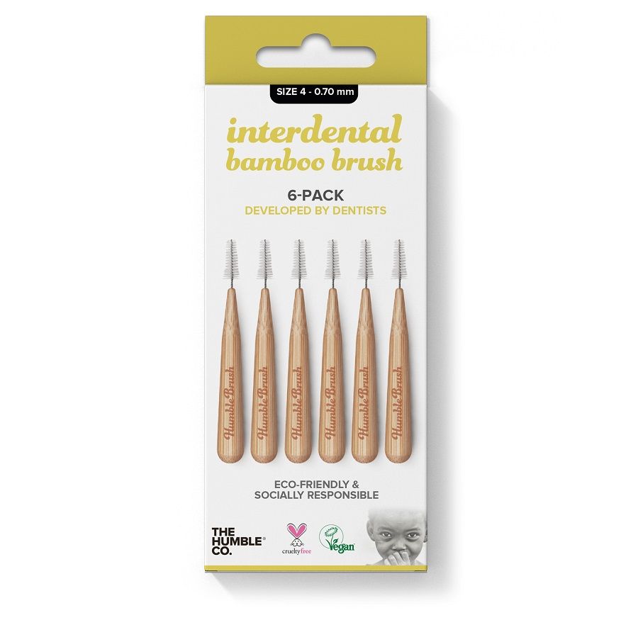 Φωτογραφία προϊόντος: The Humble Humble Bamboo Interdental Brush - 6 Pack - Size 4 - 0.7Mm - Yellow