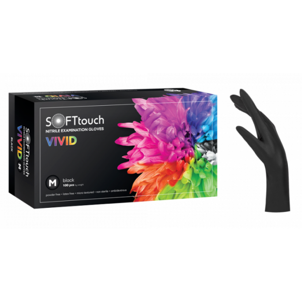 Φωτογραφία προϊόντος: Λοιπα Soft Touch Vivid Γάντια Εξεταστικά Νιτριλίου Μαύρα Xl 100 Tmx