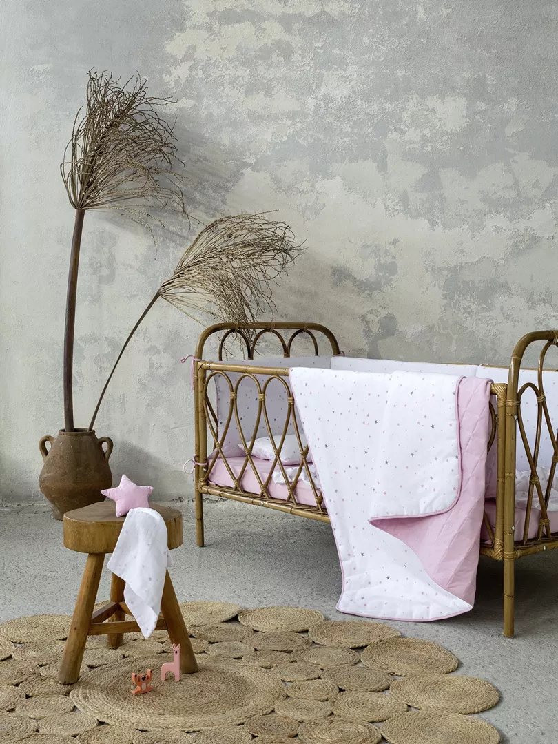Φωτογραφία προϊόντος: Nima Home Κουβερλί Nene - Pink Ροζ, Λευκο Κούνιας 100x140